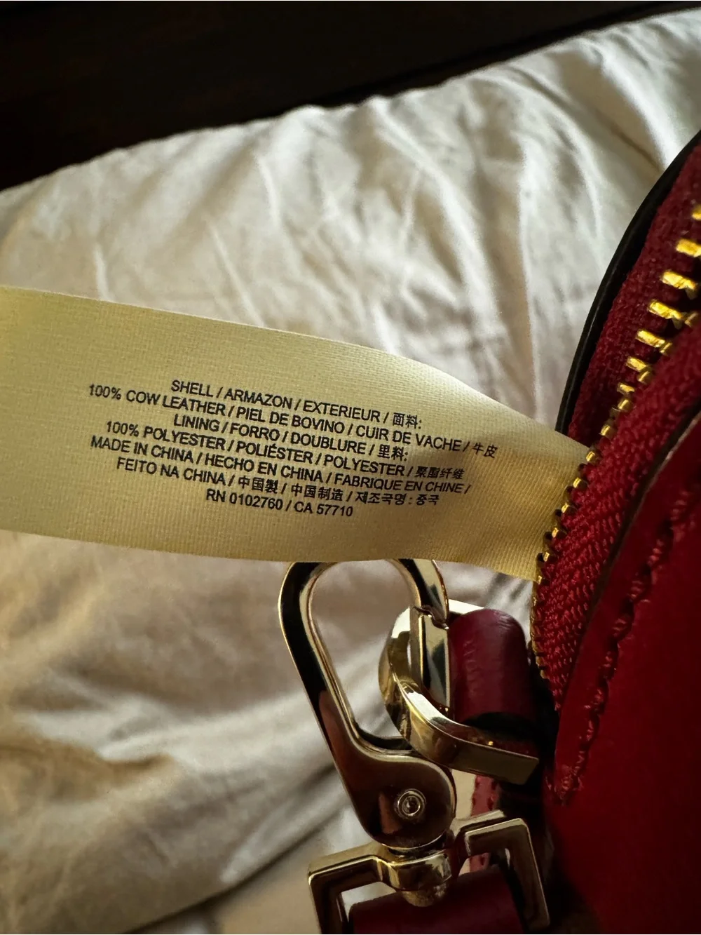 Kate Spade Matthews Street Maise Bow Satchel Red Leather Crossbody